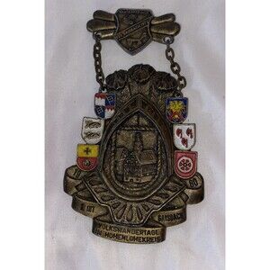 FOLK HIKING DAYS IN THE HOHENLOHE DISTRICT  German 1980 vintage Pin Award